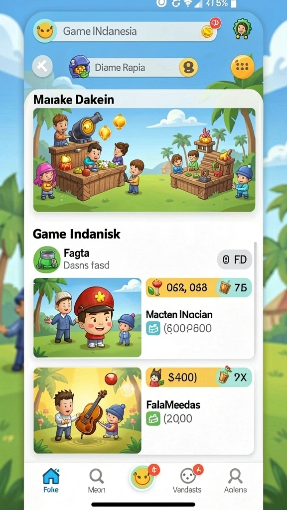 666f - Tampilan utama yang menarik dan intuitif.